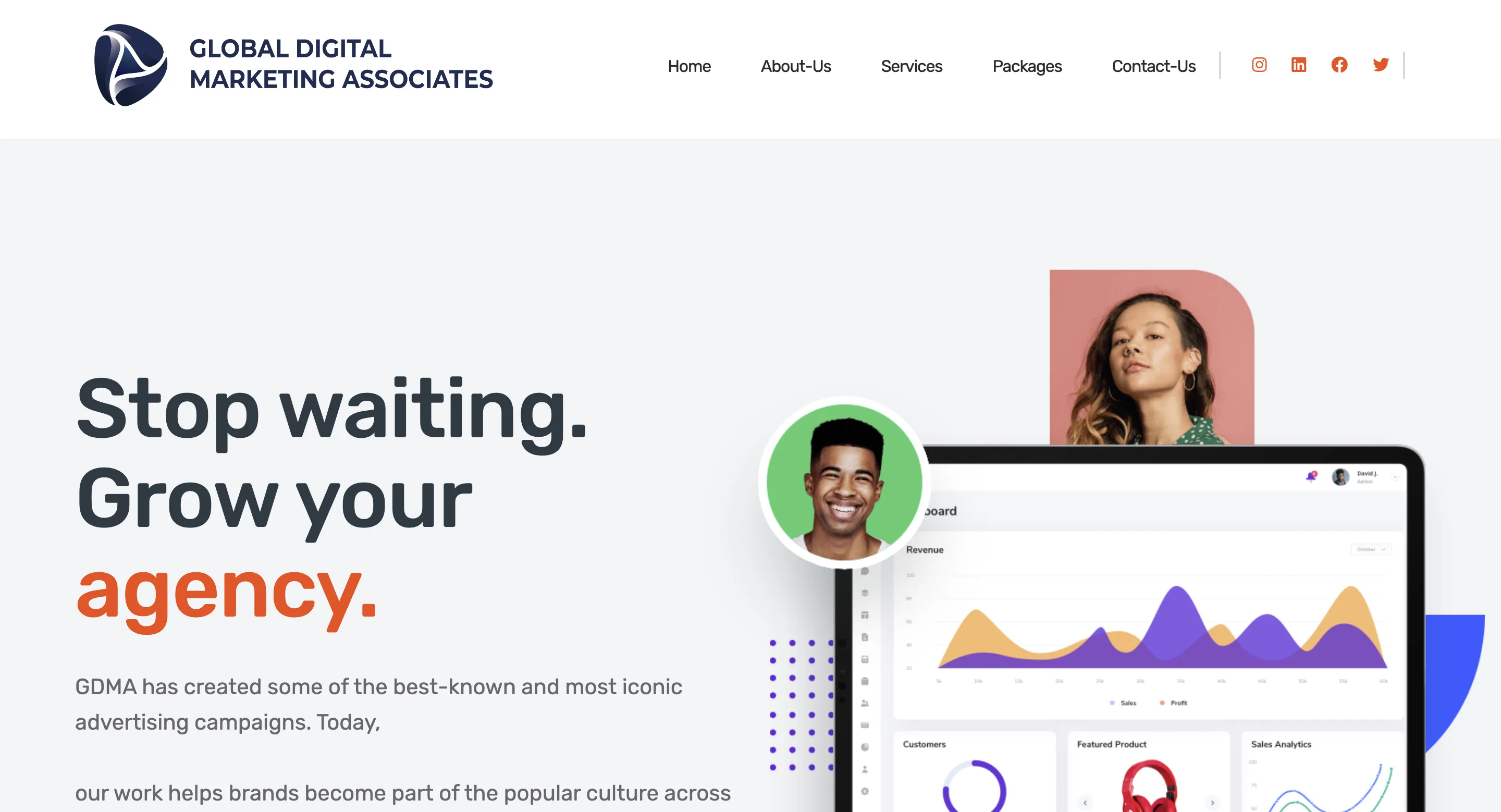 DMA website screenshot